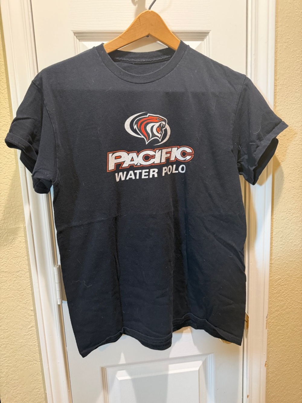 Pacifica Navy Short-Sleeve Water Polo Logo Tee